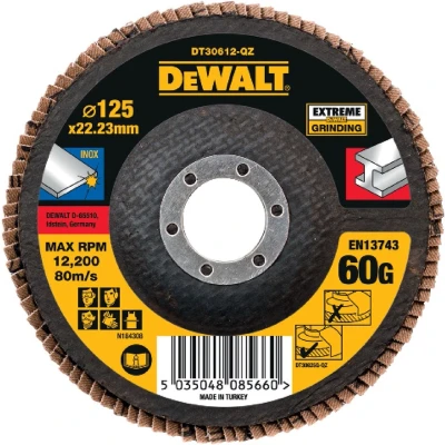 Afbeelding van DeWalt Accessoires Lamellen schuurschijf EXTREME 125x22.2mm 60G DT30612 QZ 1 stuk