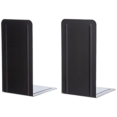 Afbeelding van ALCO Albert 4303 11 boekensteunen van metaal 130x240x140 mm, 2 stuks, zwart