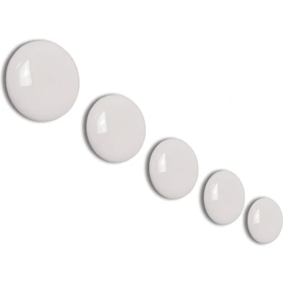Afbeelding van Glasbordmagneten wit, extra sterk, 5 stuks