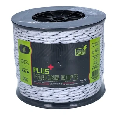 Afbeelding van ZoneGuard 5 mm Plus afrasteringskoord 200 Zwart / Wit