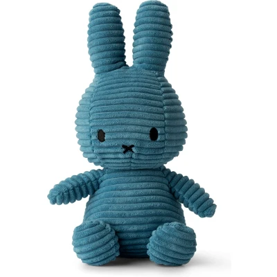 Afbeelding van Knuffel Nijntje / Miffy Sitting Corduroy Aviator Blue 23 cm