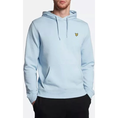 Afbeelding van Lyle and Scott Hoodie Lichtblauw maat L Heren met Modern fit Pasvorm Duurzaam Suitable Herenkleding