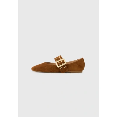 Afbeelding van Steve Madden Atlantica Ballerina&#039;s, Dames, Maat: 39, Chestnut Schoenen