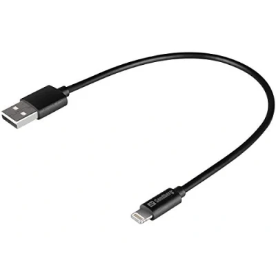 Afbeelding van Sandberg USB&gt;Lightning MFI 0.2 m Black