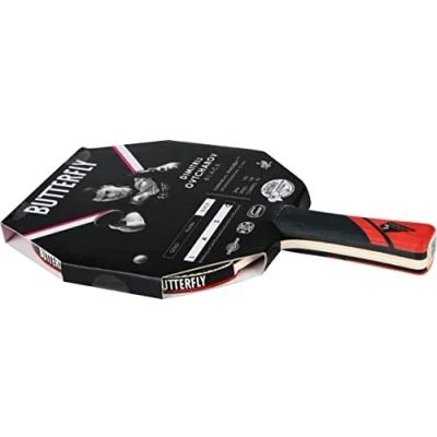Afbeelding van Butterfly Dimitrij Ovtcharov Black tafeltennisbatje Eva technologie ITTF gecertificeerde Wakaba vloerbedekking 2,1 mm spons technische speler