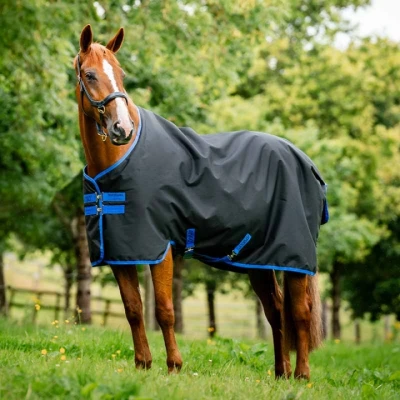 Afbeelding van Horseware Regendeken Amigo Ripstop 900 Original 50g Zwart/Blauw