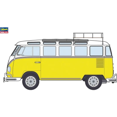 Afbeelding van 1:24 Hasegawa 20689 Volkswagen Type 2 Micro Bus met Dakrek Plastic Modelbouwpakket