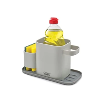 Afbeelding van Joseph Duo Keuken Spoelbak Opbergbakje Caddy Organizer met Sponshouder, Grijs