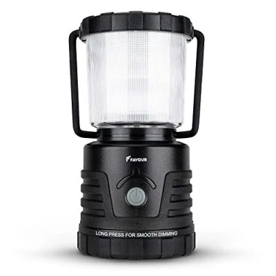 Afbeelding van Favour L0434 LED Camping Lamp IP64, Waterdicht, Stootvast, Draagbare Kampeerlamp, op Batterijen, 4 Verschillende Lichtmodi inclusief Kaarslicht modus, Afneembaar Deksel