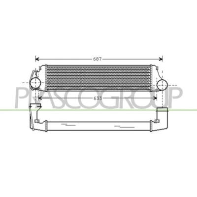 Afbeelding van Intercooler, inlaatluchtkoeler PRASCO BM018N001