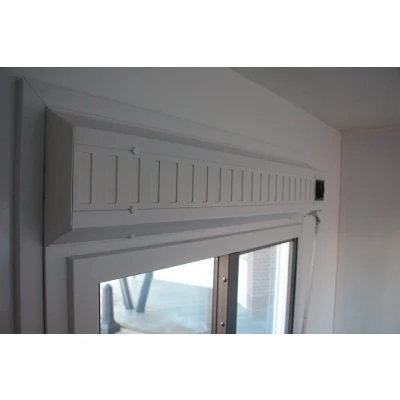 Afbeelding van Kunststof draai kiep raam met rolluik en ventilatiebox 1000x1000mm