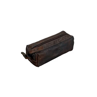Afbeelding van Pride And Soul penetui leer grijs/bruin 20x6x7cm JU 47176
