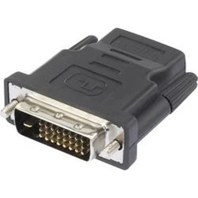 Afbeelding van Renkforce RF 4212228 HDMI / DVI Adapter [1x bus 1x stekker 24+1 polig] Zwart