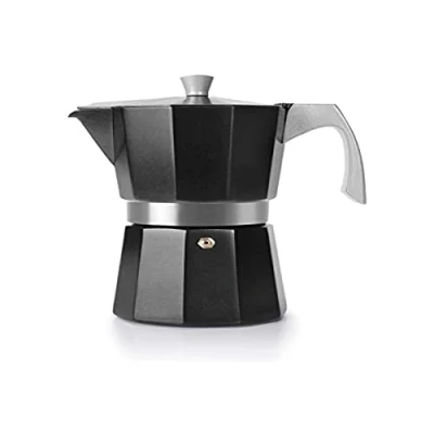 Afbeelding van IBILI Percolator, Evva, zwart, 12 kopjes, 600 ml, gegoten aluminium, geschikt voor inductie