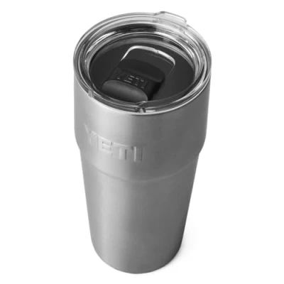 Afbeelding van YETI Rambler Cup, Vacuum Insulated Stainless Steel Stackable Cup with Magslider Lid, Steel, 20 oz (591 ml)