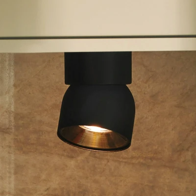 Afbeelding van Nordlux Downlight Pitcher, GU10, 1 lamp, metaal, zwart