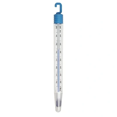 Afbeelding van TFA Dostmann Analoge koelkastthermometer, 14.4001, voor controle van koelkast en vriezer, hoge nauwkeurigheid, blauw/wit