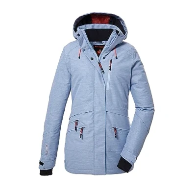 Afbeelding van killtec Dames SKI jas/functioneel jack met afritsbare capuchon en sneeuwvanger KSW 110 WMN JCKT, pale blue 38, 40976 000