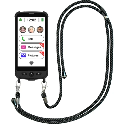Afbeelding van Swissvoice S510M case Senioren Smartphone 4G + SOS knop Android 12 Whasapp Met nomad en koord