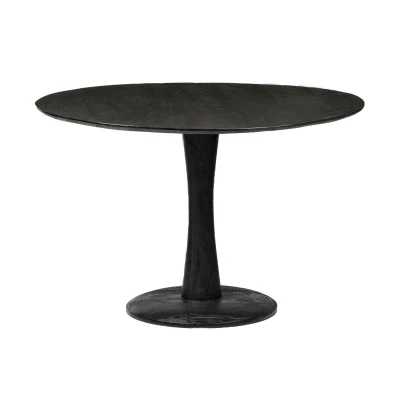 Afbeelding van Brix Vivian ronde eettafel Ø120 cm zwart Hout