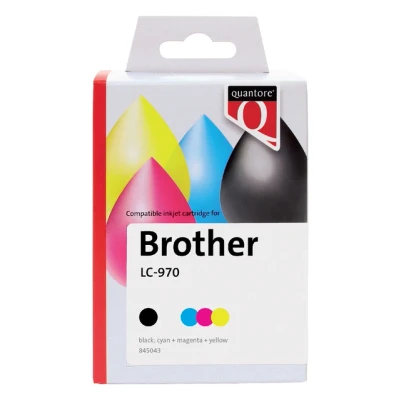 Afbeelding van Inktcartridge Quantore alternatief tbv Brother LC 970 zwart + 3 kleuren
