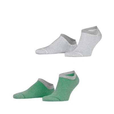 Afbeelding van ESPRIT Heren Korte sokken Fine Stripe Multipack M Sn katoen kort gedessineerd 2 paar, Veelkleurig Grey Green 0150, 39 42