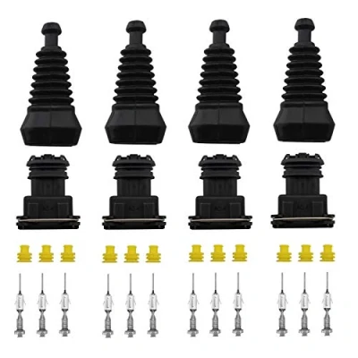 Afbeelding van Be In Your Mind 4x 3 Manier Mannelijke Brandstof Injector Connector EV1 Bedrading Waterdichte Plug Harnas Sets Compatibel Met Universele Auto&#039;s