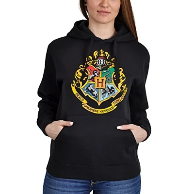 Afbeelding van Harry Potter hoodie Hogwarts wapenschild zwart Elbenwald S