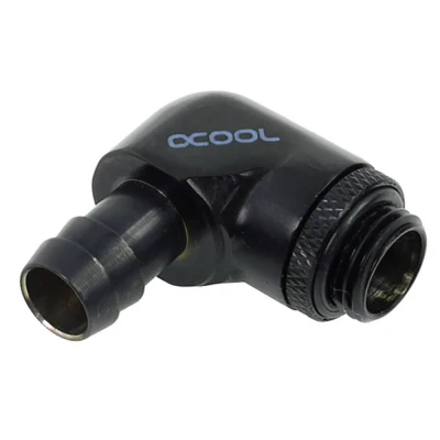 Afbeelding van Alphacool HF Anschluss gerade G1/4 Zoll AG auf 10mm ID, 90 Grad Waterkoelinghoekverbinder