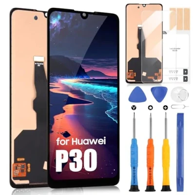Afbeelding van lcd display voor Huawei P30 display, scherm ELE L29 L09 TL00 L04 touchscreen, digitizer montage met reparatieset (6,1 inch, zwart)