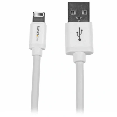 Afbeelding van StarTech.com 2 m lange witte Apple 8 polige Lightning connector naar USB kabel voor iPhone / iPod