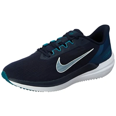 Afbeelding van Nike Air Winflo 9 Sneakers voor heren, Obsidiaan Barely Green Valerian Blue, 44.5 EU