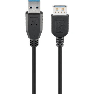 Afbeelding van Goobay USB verlengkabel, 3.0, m, zwart (2 m, 3.0), kabel