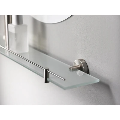 Afbeelding van Hoekplanchet Flaconhouder Haceka Kosmos Tec 62x10 cm Mat Chroom