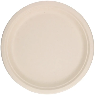 Afbeelding van BIO Bord suikerriet 1 vaks rond 30cm bruin Natuur