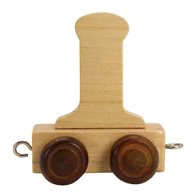 Afbeelding van Lettertrein van hout, letters trein, lok, wagon, A Z, gewenste naam (I)