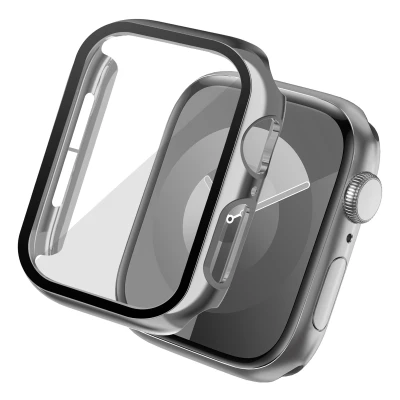 Afbeelding van Apple Watch 44 mm Hoes: imoshion Full Cover Shiny Hardcase Zilver Kunststof Smart Covers