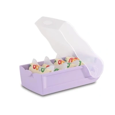 Afbeelding van HAN Educatieve kaartenbox CROCO, eenvoudig woordenschat leren met 5 vakken leersysteem, DIN A7 kaartenbak voor 900 kaarten, incl. steunplaten + 100 leerkaarten, indexbox, leerbox, 997 887, pastel
