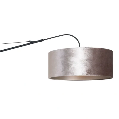 Afbeelding van Steinhauer Wandlamp elegant classy 8134 zwart zilver velours kap