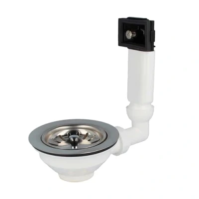 Afbeelding van tecuro Spoelafvoer spoelzeefkorfventiel 3 1/2&quot; 114 mm met overloop 38x64