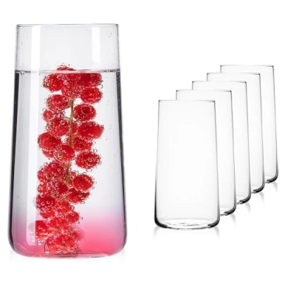 Afbeelding van Imperial Drinkglazen van glas, 490 ml, max. 550 set 6 delige waterglazen, sapglazen, longdrinkglazen, cocktailglazen, groot