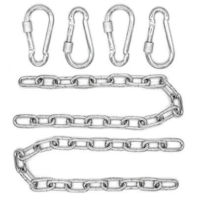 Afbeelding van 2x 50cm Hangende Stoelketting tot 230kg 4 Karabiners Schommel Hangmat Bokszak Ophanging