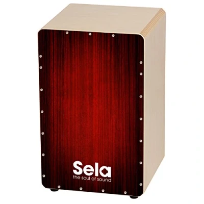 Afbeelding van Sela SE 050 Varios Red Snare Cajon met systeem, geschikt voor beginners en gevorderden, Made in Germany