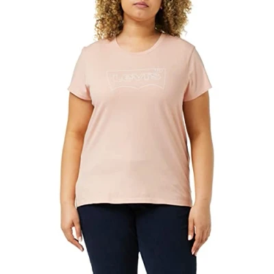 Afbeelding van Levi&#039;s THE Perfect Tshirt print, Dames, Maat: XXS, Seasonal bw outline evening sand