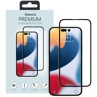 Afbeelding van Screenprotector Apple iPhone 14 Pro Max: Selencia Gehard Glas Premium
