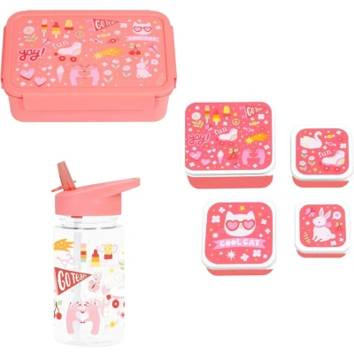 Afbeelding van A Little Lovely Company Back to school set Drinkfles/Snackdozen/Bentobox Fun