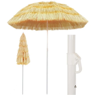 Afbeelding van Strandparasol Hawaï stijl 180 cm naturel
