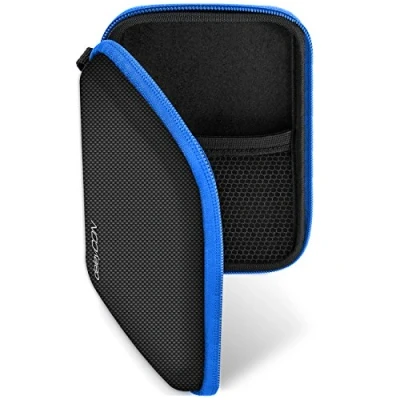 Afbeelding van deleyCON Navigatie Tas Case voor Navigatieapparaten 4,3 Inch &amp; 5 (14,6 x 9,3 3,4 cm) Robuust Stootvast 2 Binnenvakken Zwart/Blauw