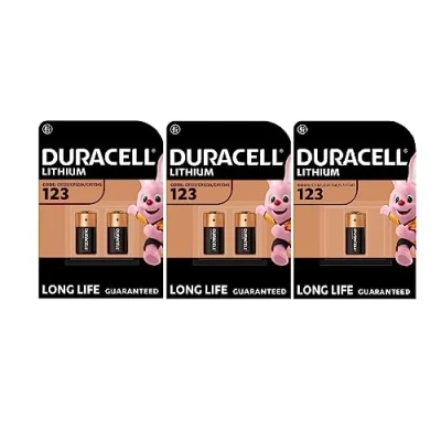 Afbeelding van 5 x Duracell 123 lithiumbatterijen (2 blisters met 2 batterijen + 1 blister batterij) (CR123 / CR123A CR17345)