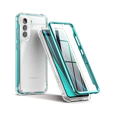 Afbeelding van SURITCH Doorzichtige hoes voor de Samsung Galaxy S21 FE 【Ingebouwde screenprotector】 Hybride bescherming, hard shell PC+zachte rubberen bumper robuuste beschermhoes 5G